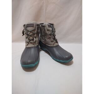 Sperry Saltwater Womens Size 8M STS98997 Blue Gray Duck Boots